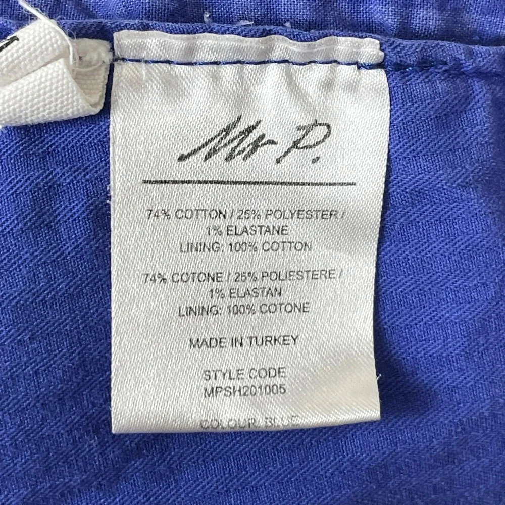 Mr. Porter Blue Checked Seersucker‎ Shorts M Resort Coastal Style Casual